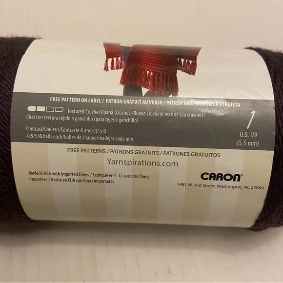 Caron Simply Soft 100% Yarnspirations Plum Perfect Yarn. - Picture 3 of 5